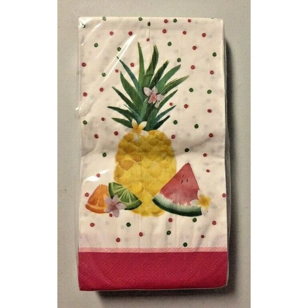Pineapple Watermelon Paper Napkins Buffet Towels 20 pk Set of 2 Beach Decoupage